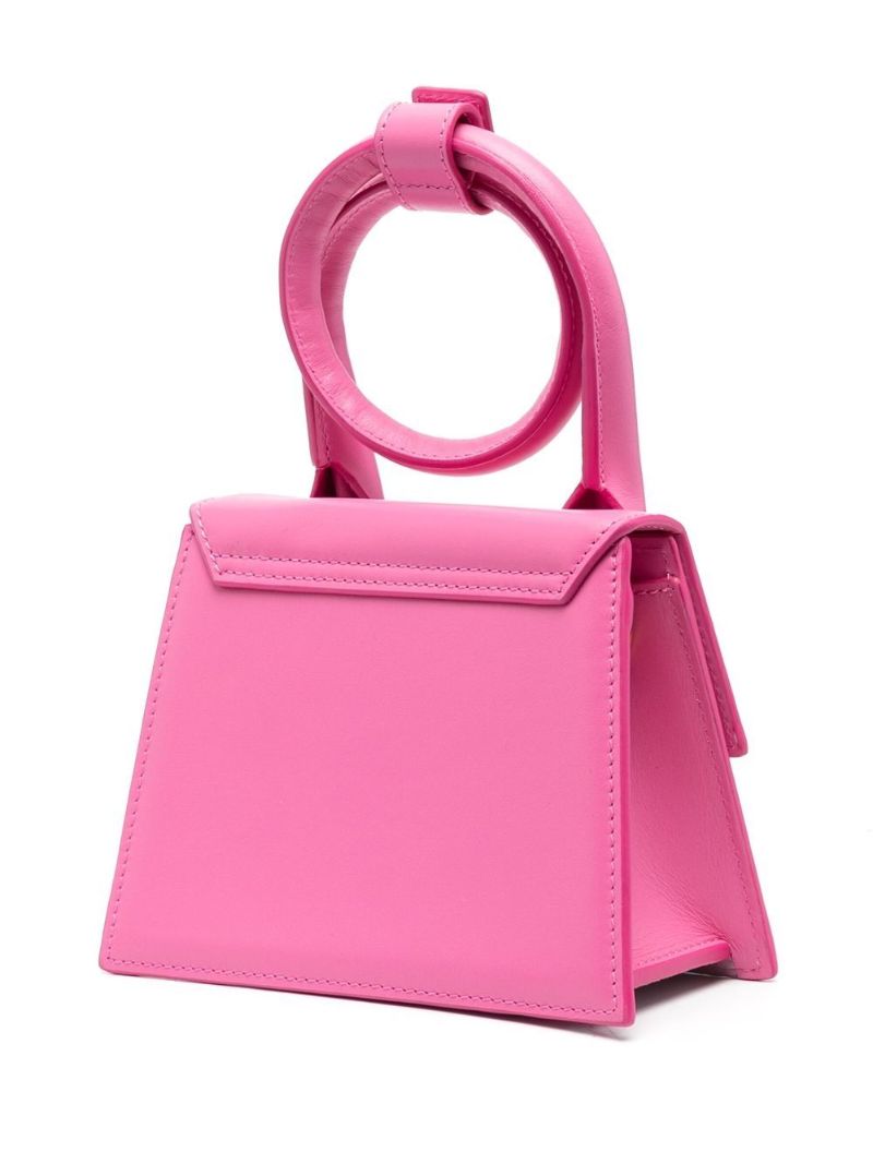 Pink Le Chiquito Noeud Leather Top Handle Bag