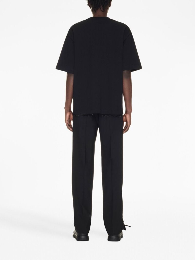 Black Body Stitch Cotton T-shirt