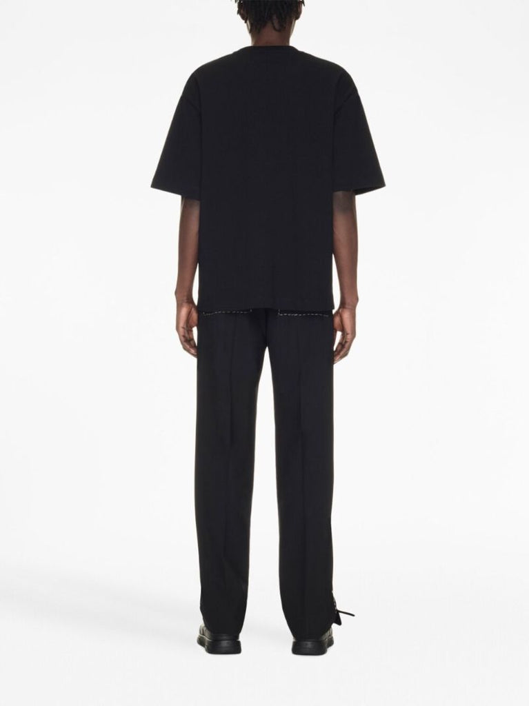 Black Body Stitch Cotton T-shirt