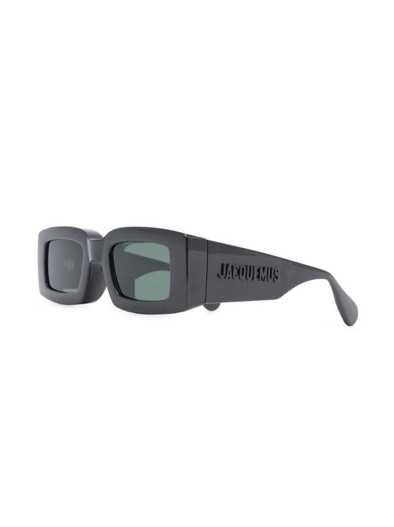 Black Les Lunettes Tupi Square Sunglasses