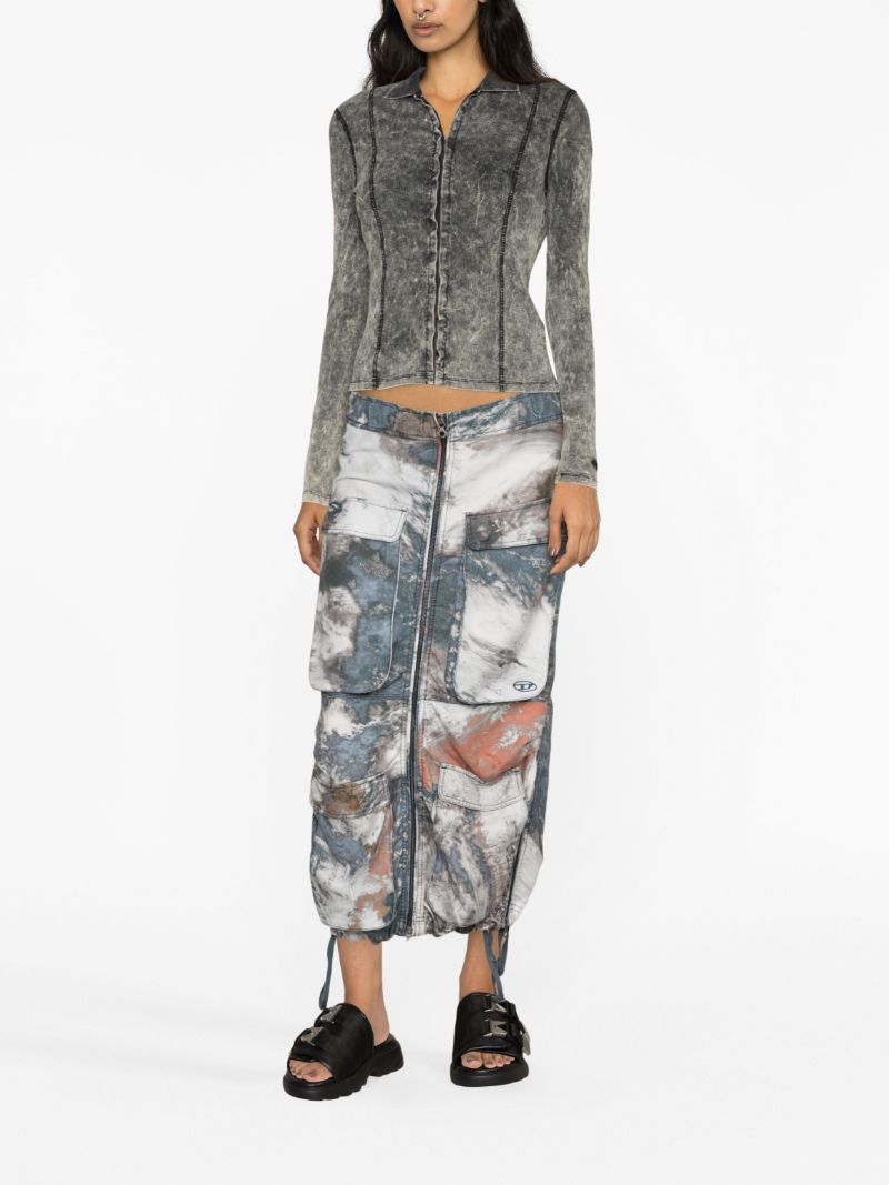 Grey O-mirf-cmf Cargo Skirt