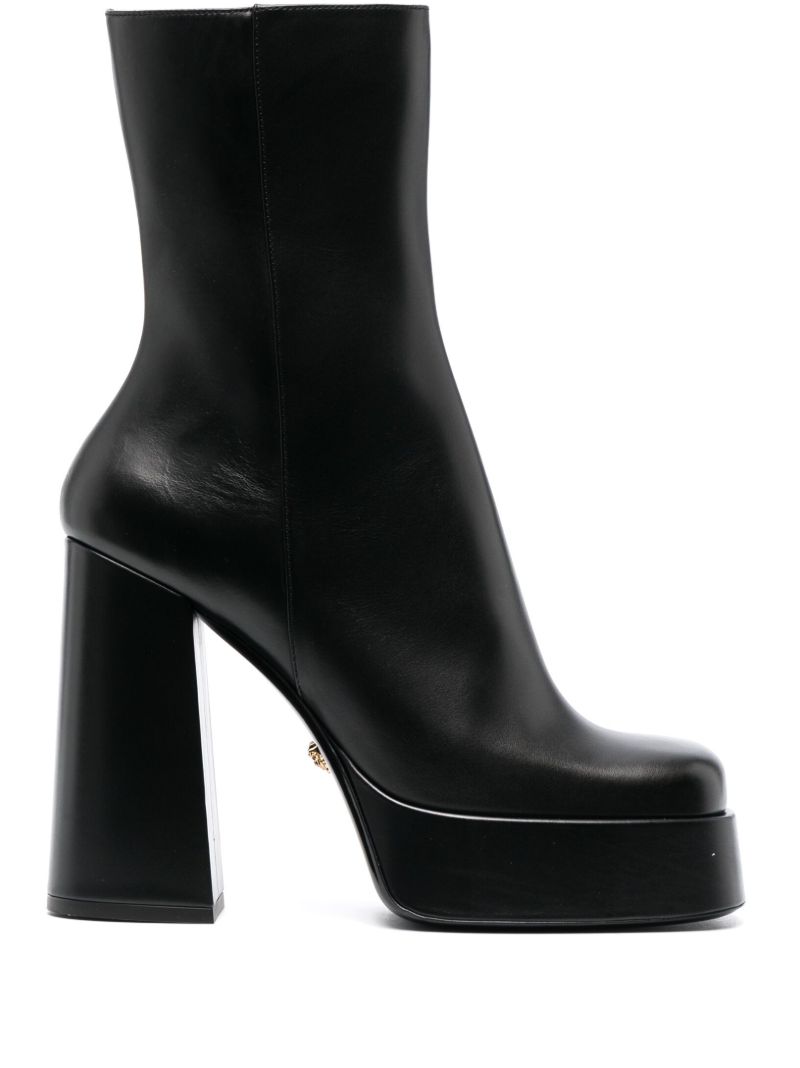 Black Single Platform 120 Leather Boots