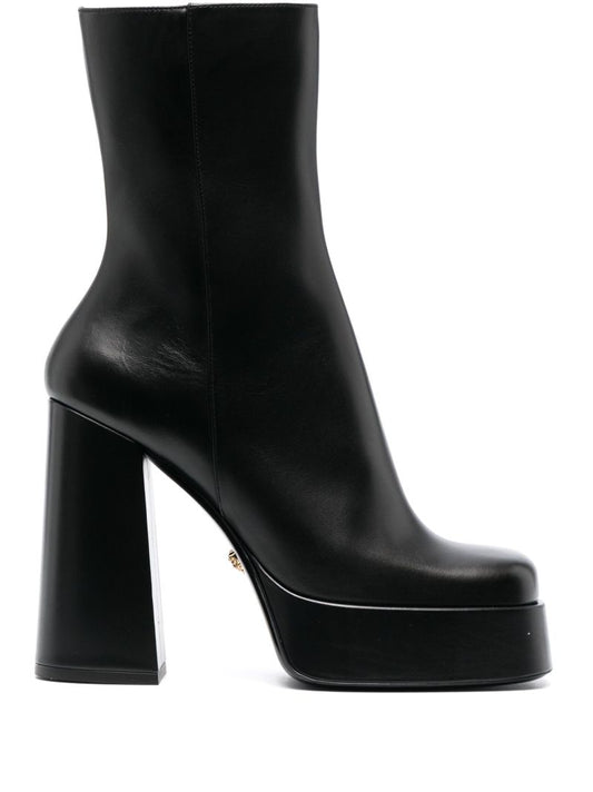 Black Single Platform 120 Leather Boots