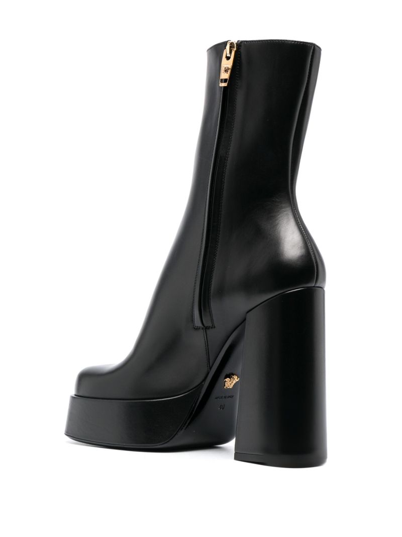 Black Single Platform 120 Leather Boots