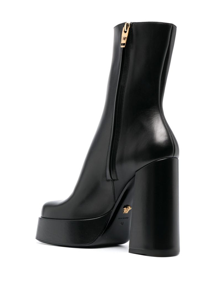 Black Single Platform 120 Leather Boots