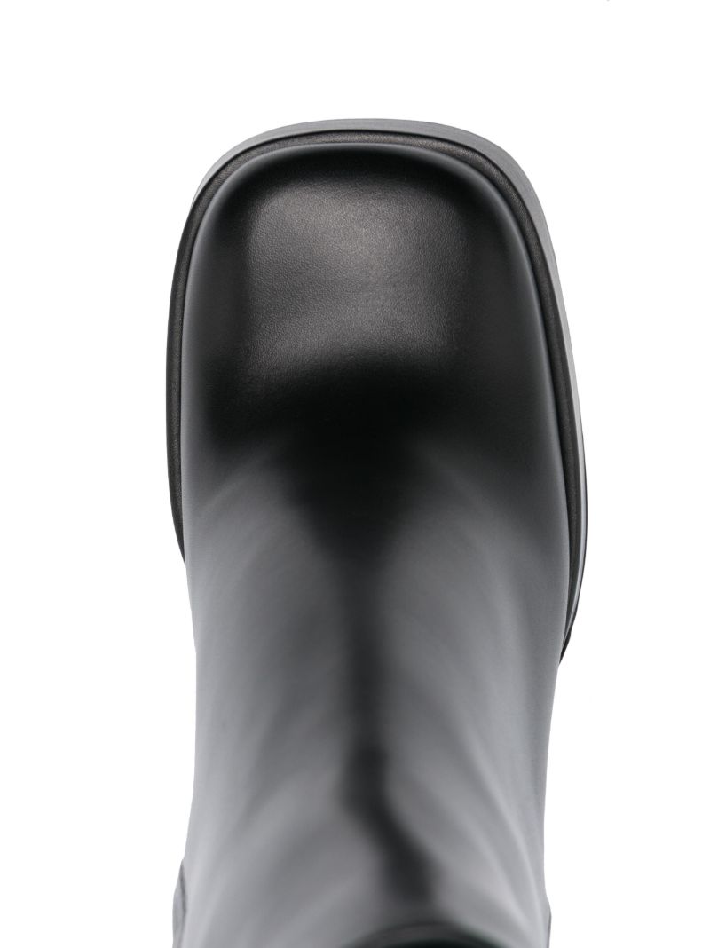 Black Single Platform 120 Leather Boots