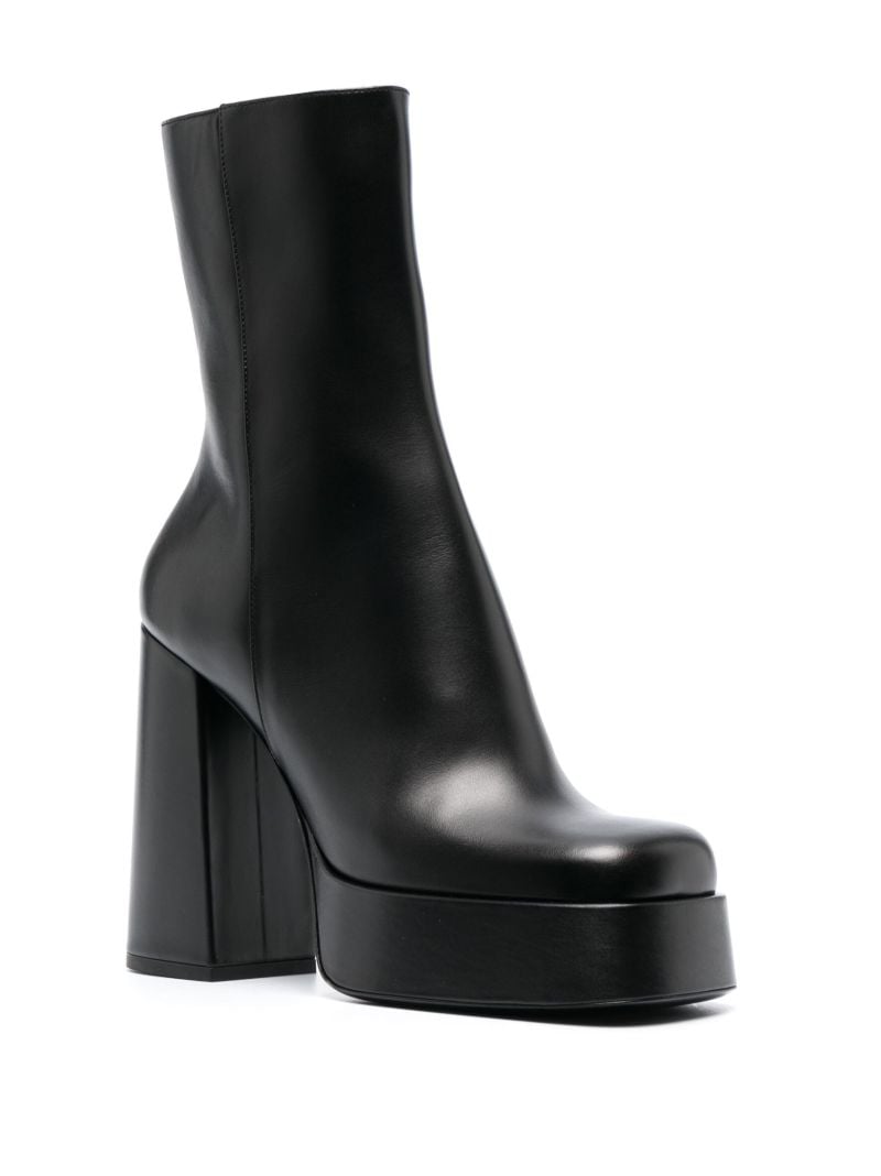 Black Single Platform 120 Leather Boots