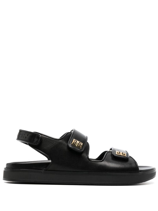 Black 4g Plaque Sandals