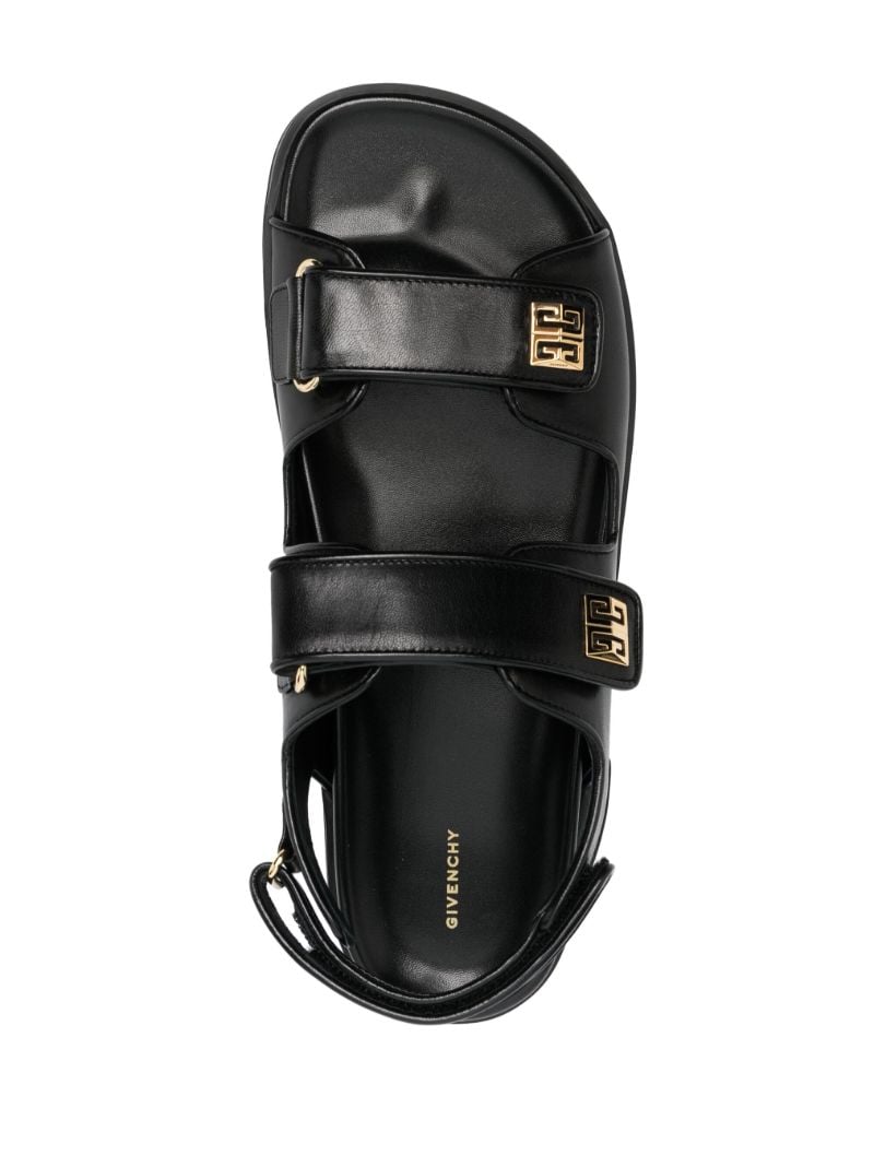 Black 4g Plaque Sandals