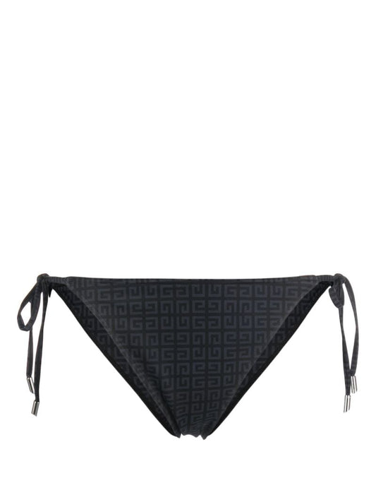 Black Logo Jacquard Bikini Bottom
