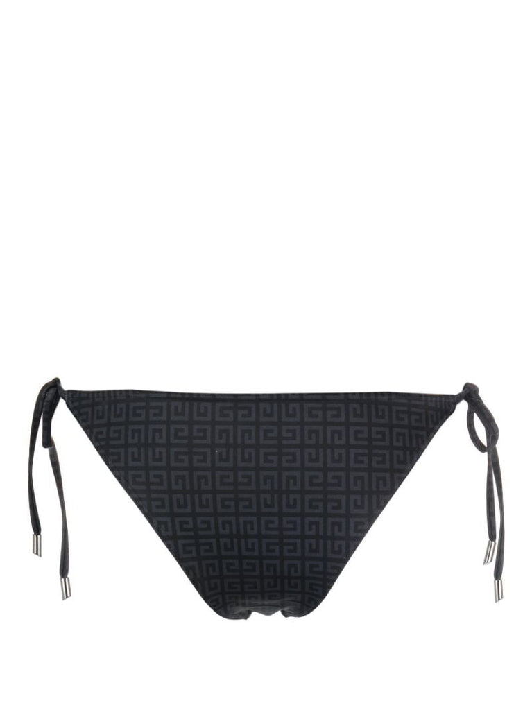 Black Logo Jacquard Bikini Bottom