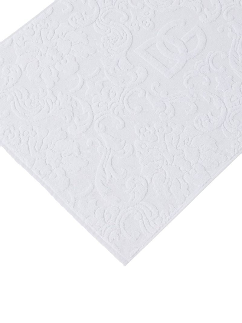 White Logo Jacquard Bath Mat