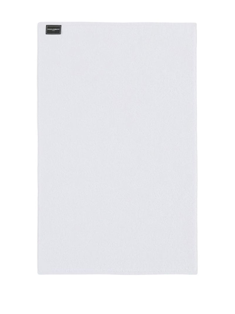 White Logo Jacquard Bath Mat