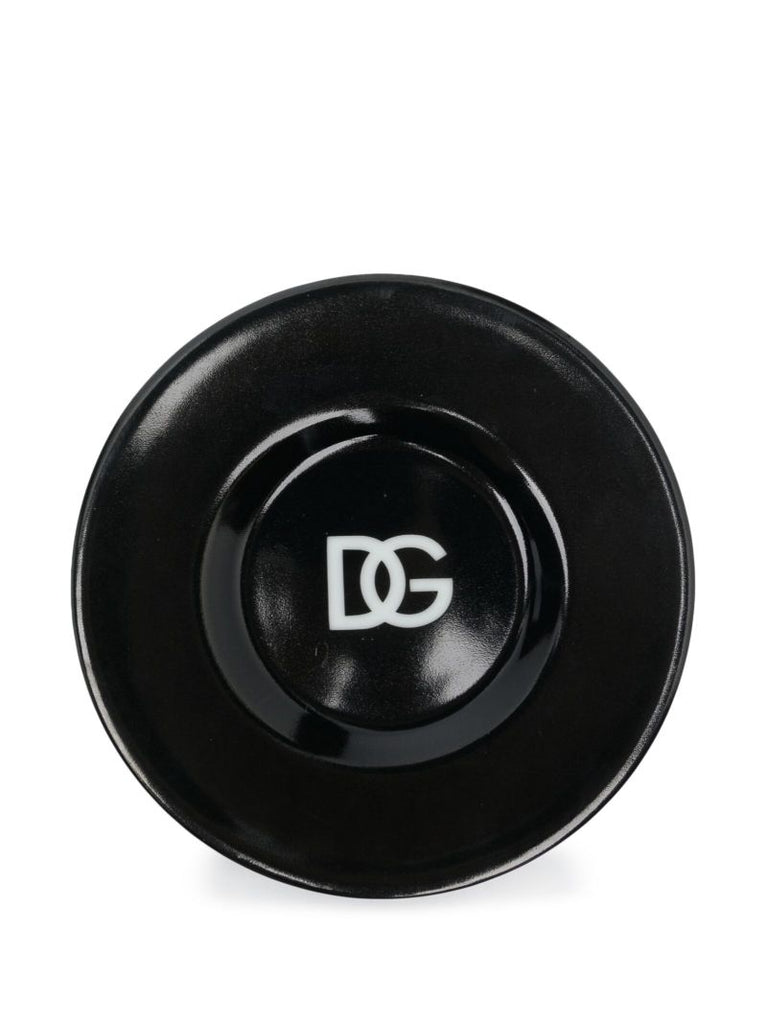 Black Dg Logo Cup and Saucer Set