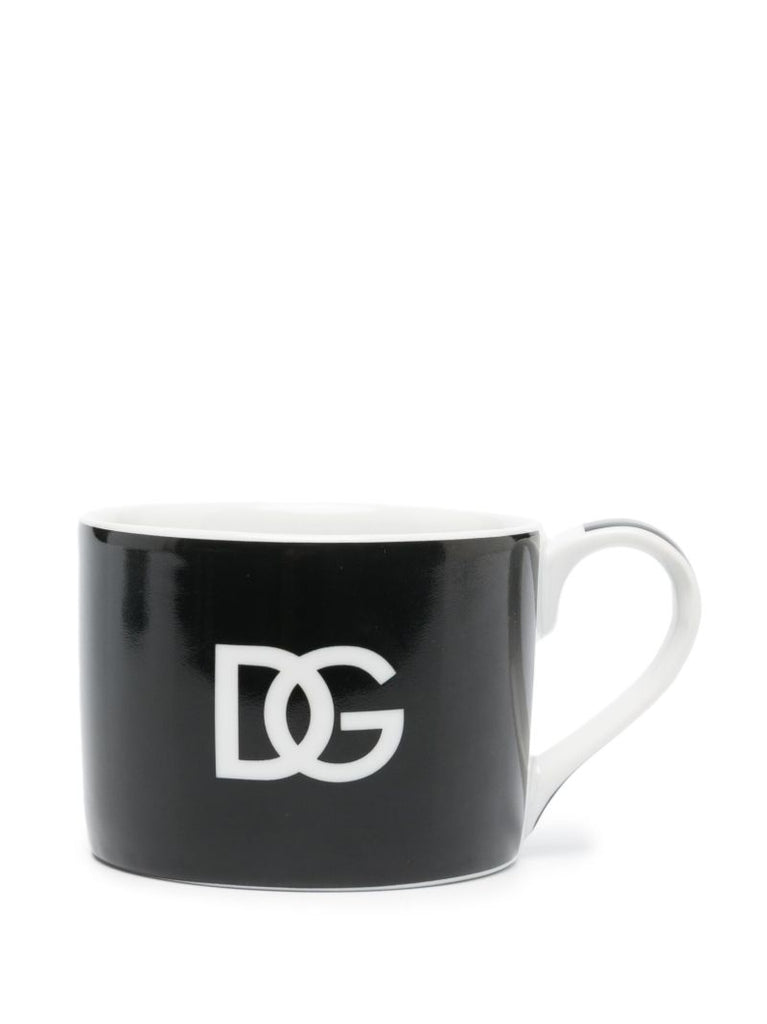 Black Dg Logo Cup and Saucer Set