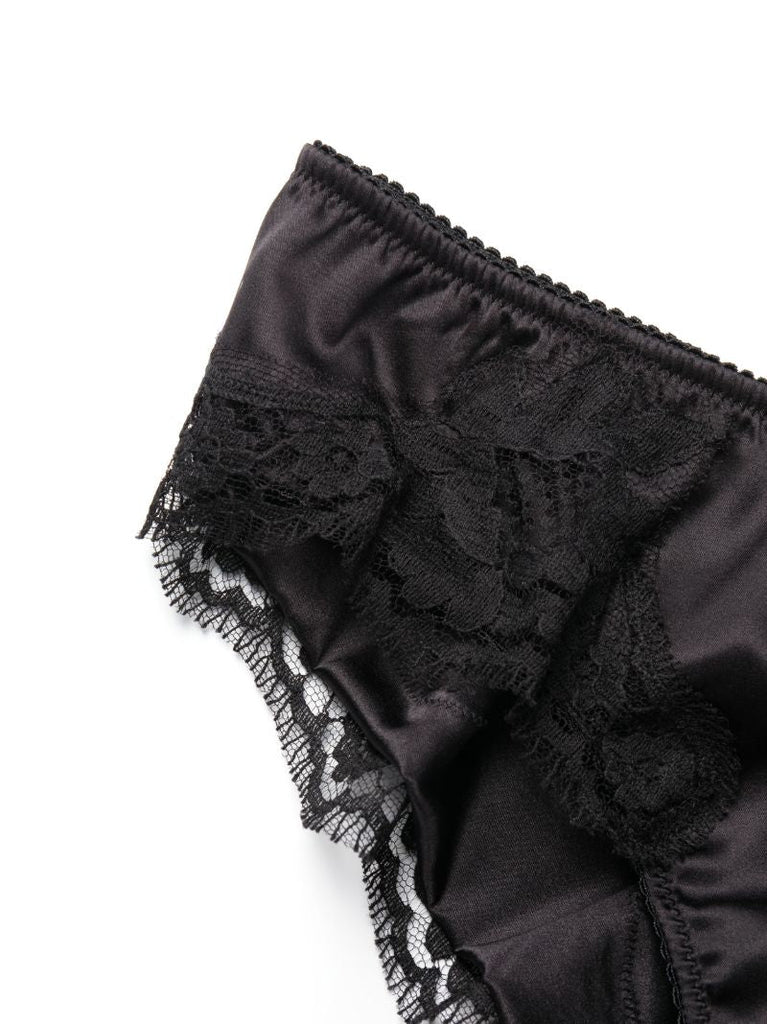 Black Lace Detail Briefs