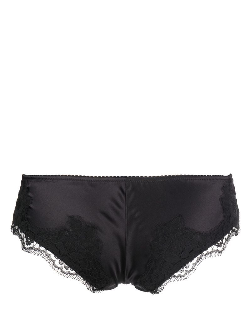 Black Lace Detail Briefs
