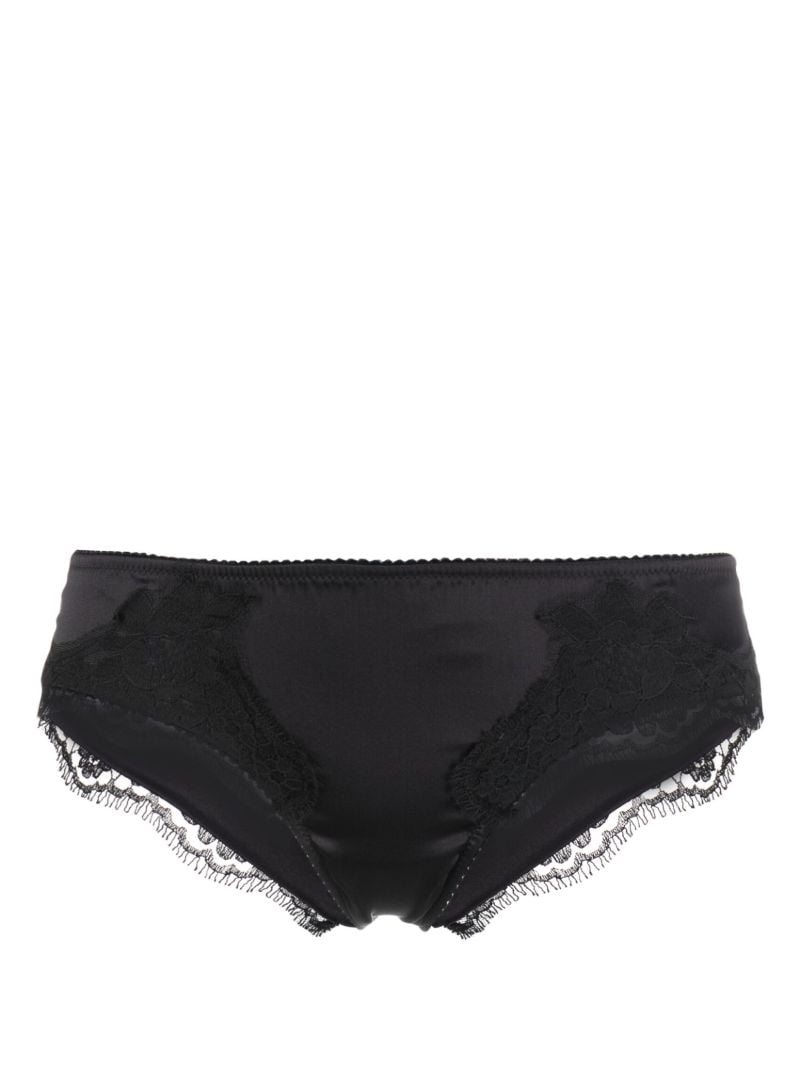 Black Lace Detail Briefs