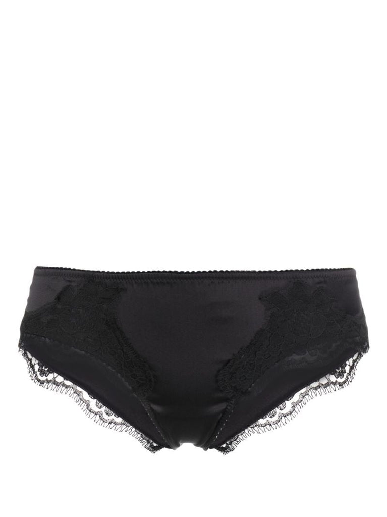 Black Lace Detail Briefs