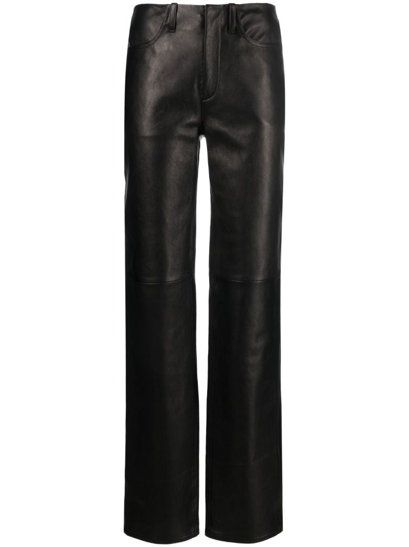 Black Fly Leather Trousers