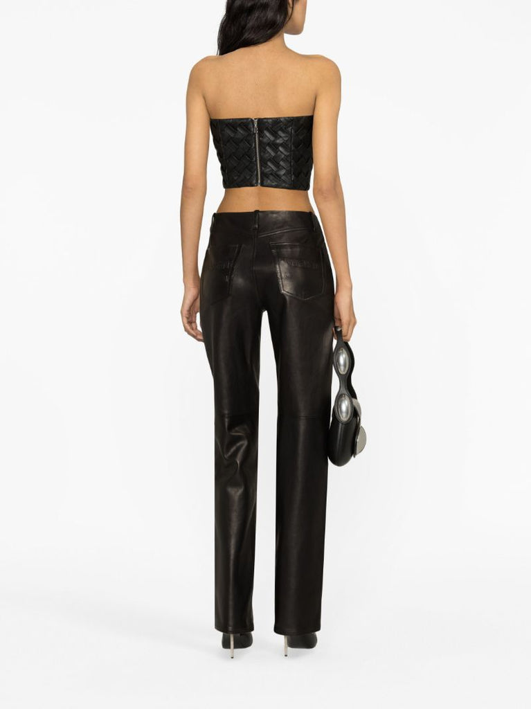 Black Fly Leather Trousers