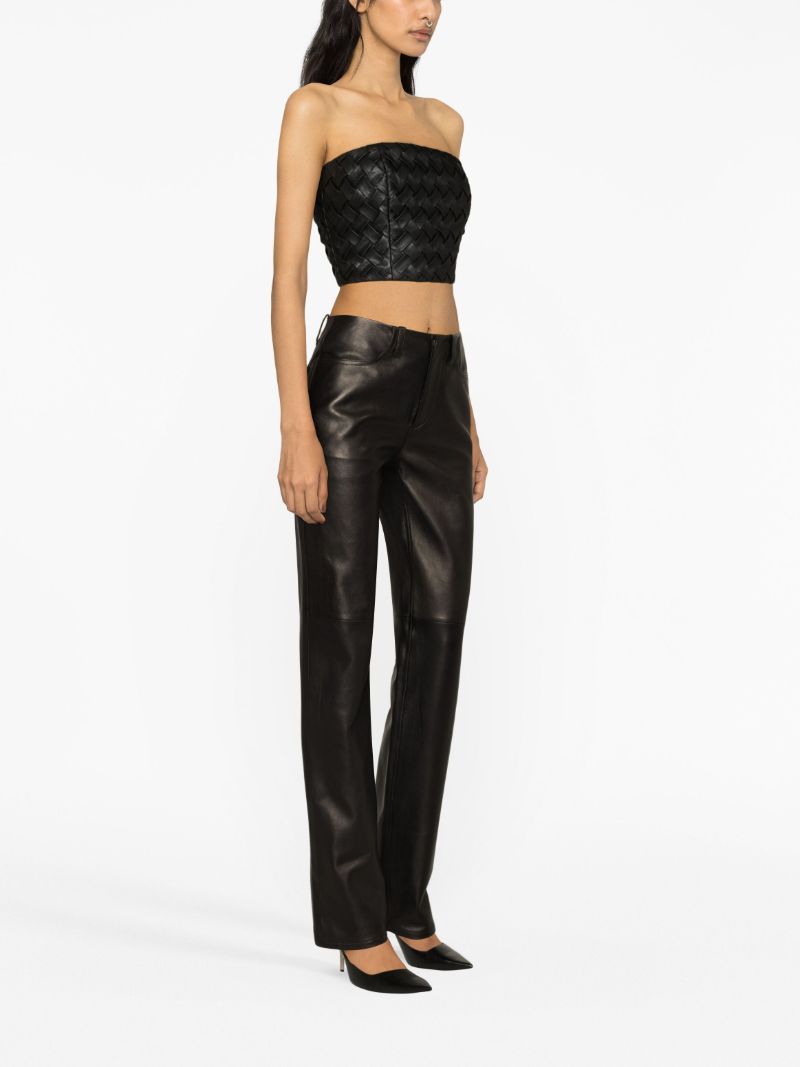 Black Fly Leather Trousers