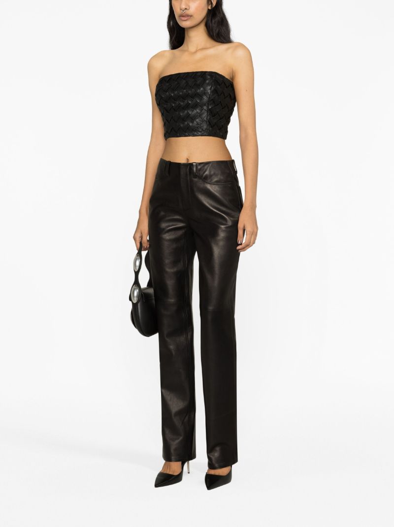 Black Fly Leather Trousers