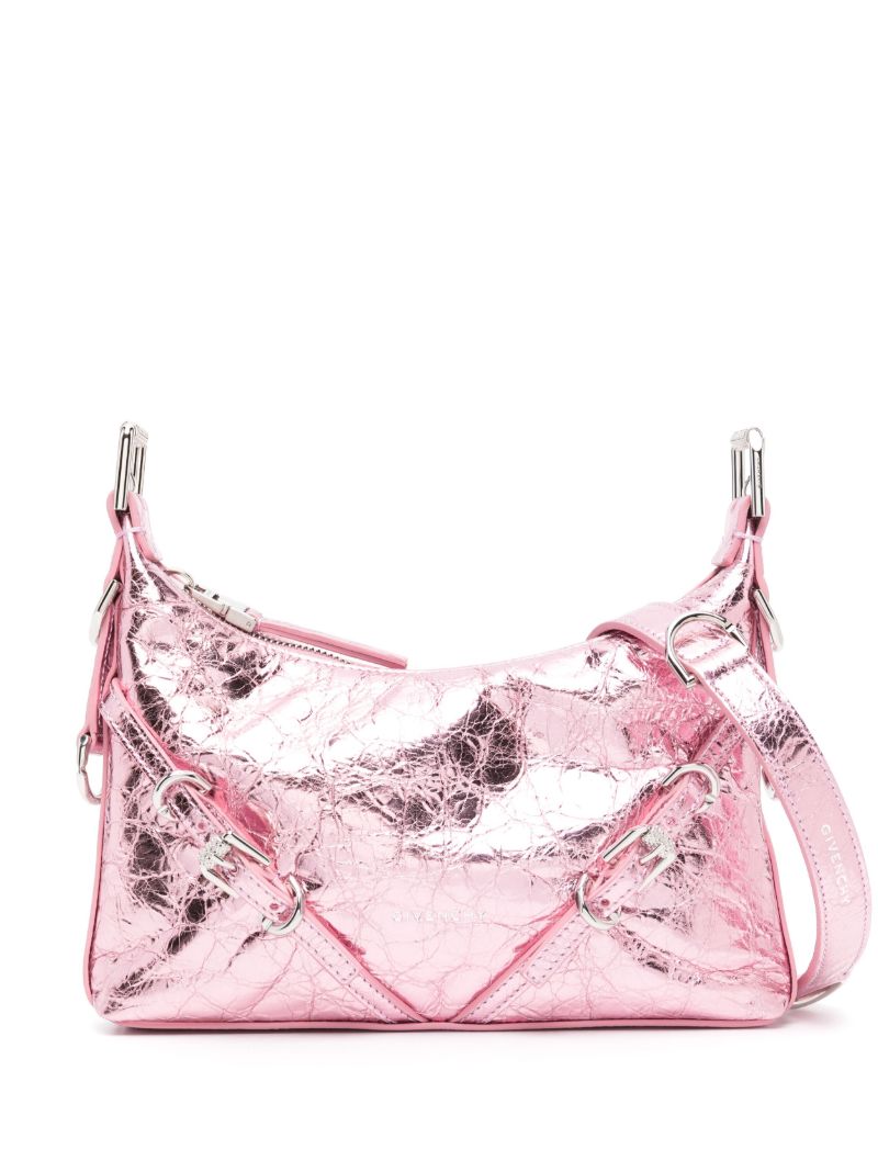 Pink Mini Voyou Laminated Leather Bag