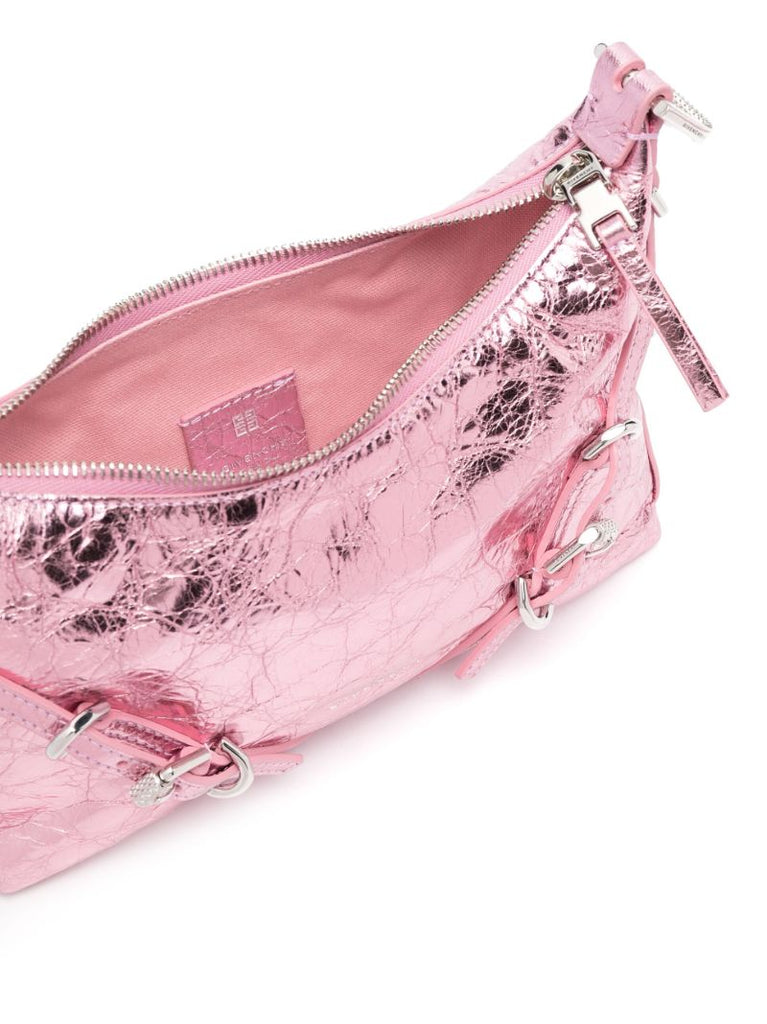 Pink Mini Voyou Laminated Leather Bag