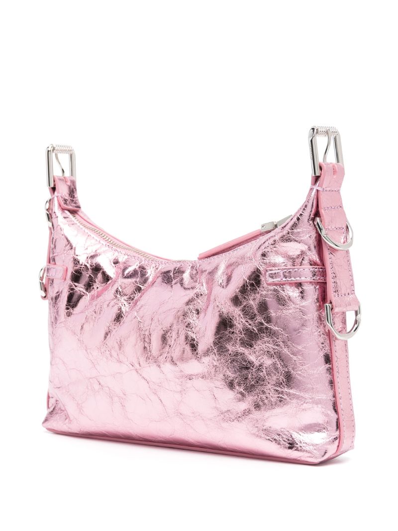 Pink Mini Voyou Laminated Leather Bag