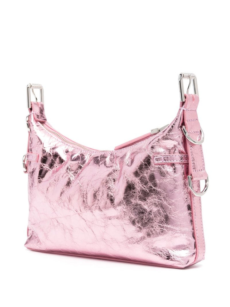 Pink Mini Voyou Laminated Leather Bag