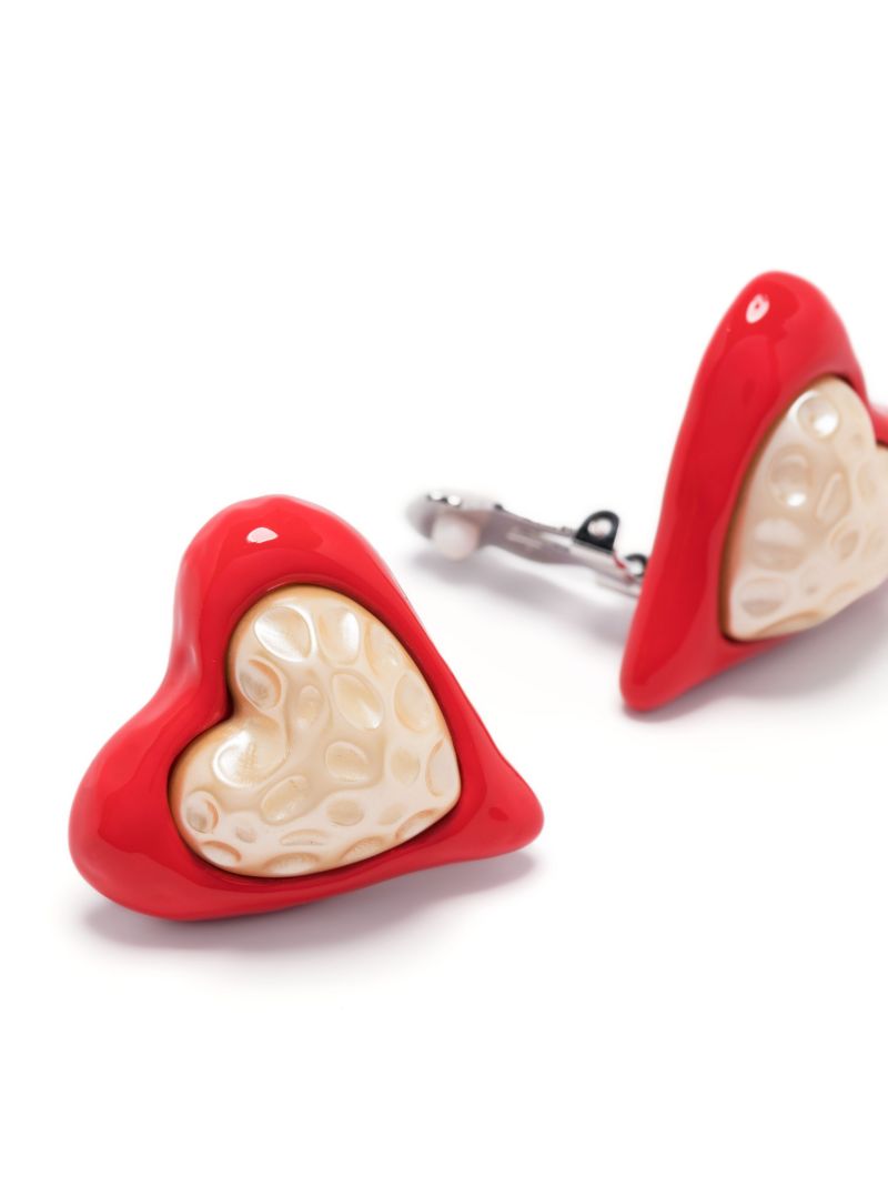 Gold-tone Heart Stud Earrings
