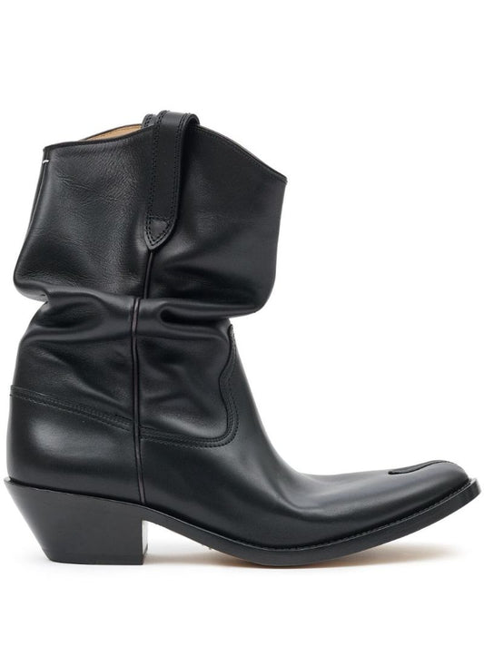 Black Tabi Western 55 Leather Boots