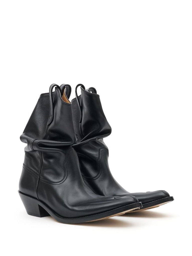 Black Tabi Western 55 Leather Boots