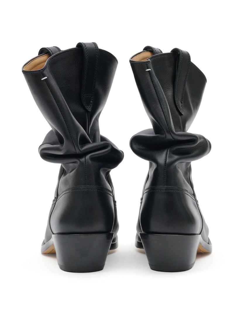 Black Tabi Western 55 Leather Boots