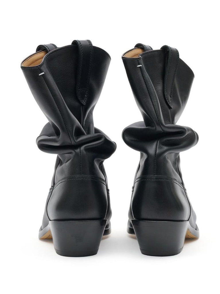Black Tabi Western 55 Leather Boots