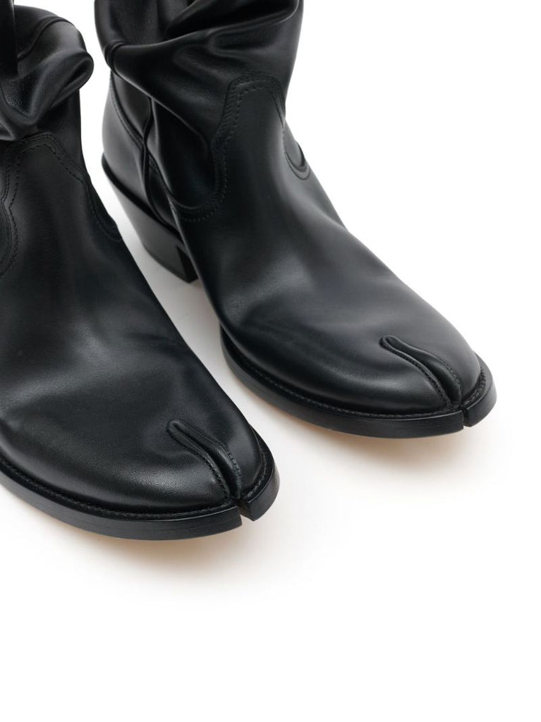 Black Tabi Western 55 Leather Boots