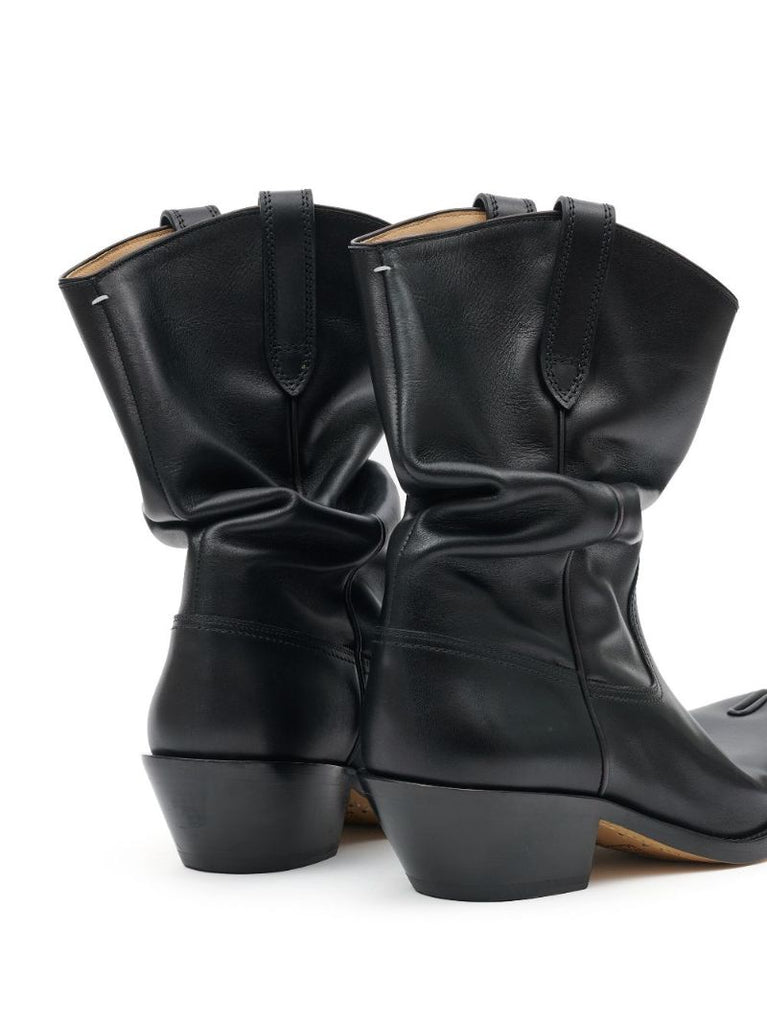 Black Tabi Western 55 Leather Boots