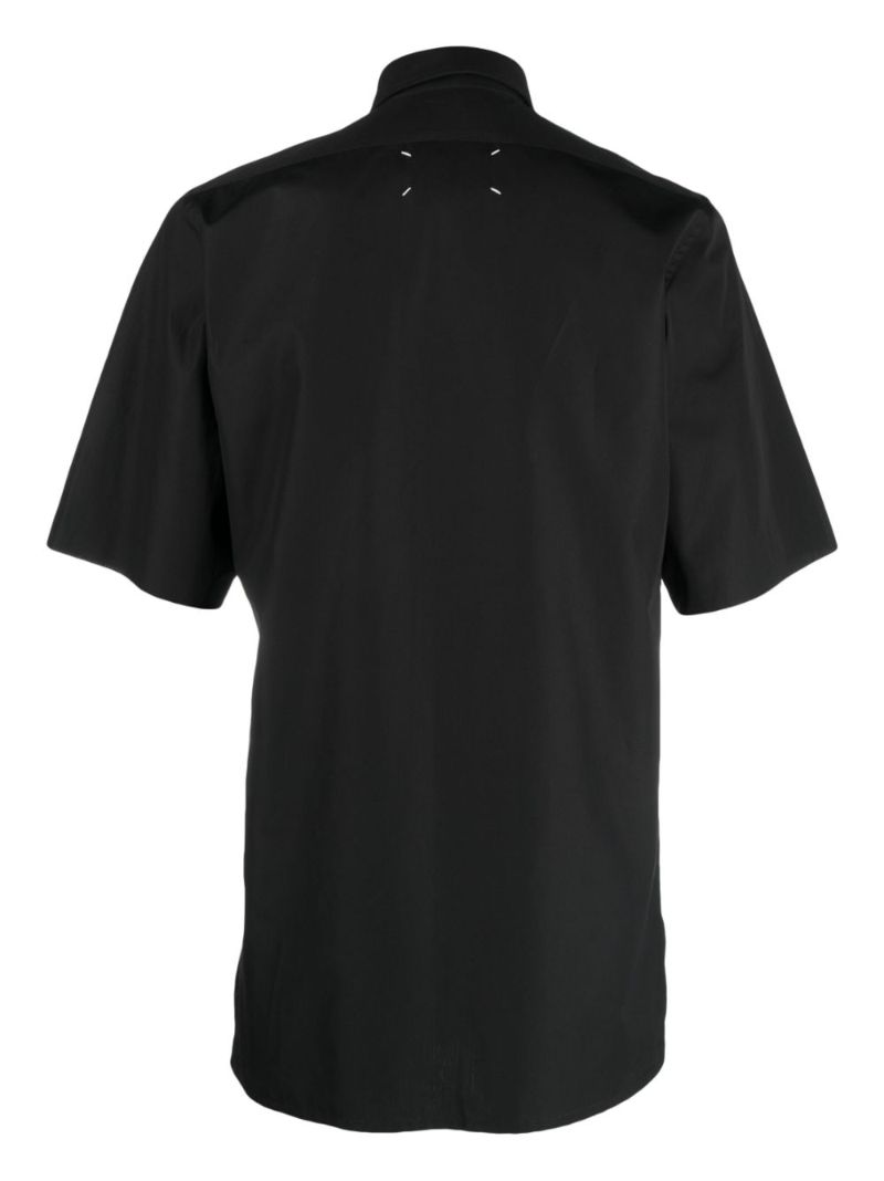 Black Short Sleeve Cotton Shirt