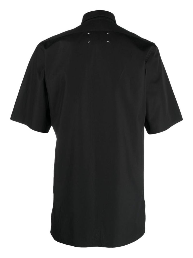 Black Short Sleeve Cotton Shirt