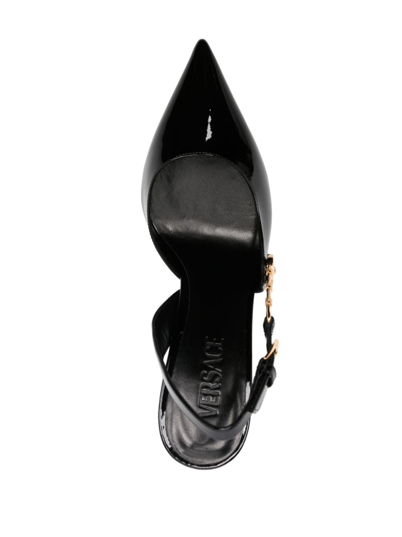 Black Safety Pin 85 Leather Pumps