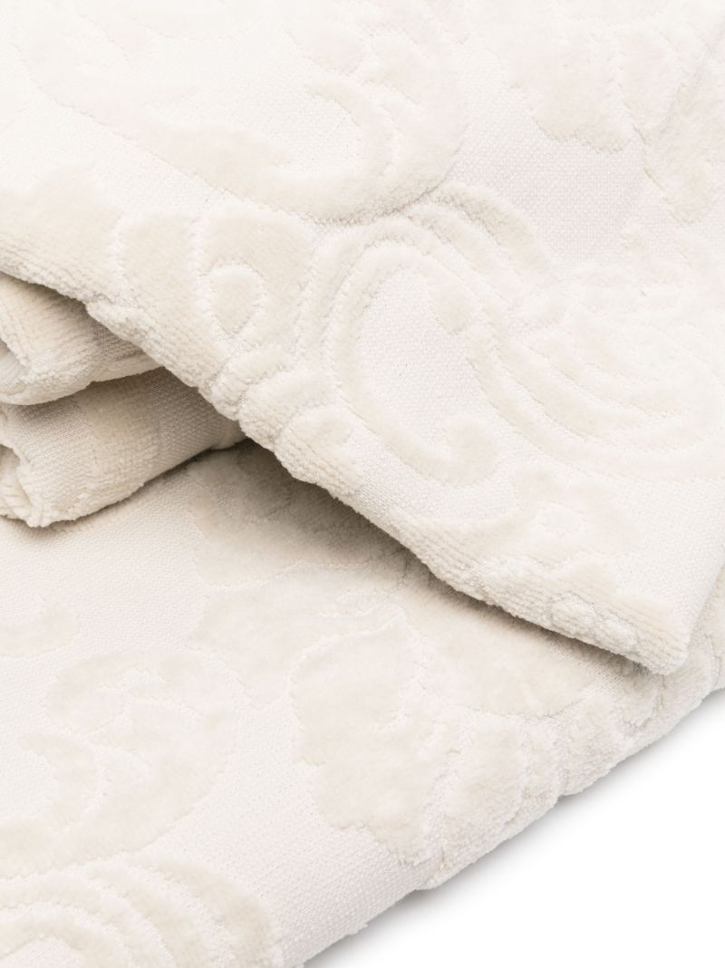 Neutral Logo-jacquard Cotton Towel Set