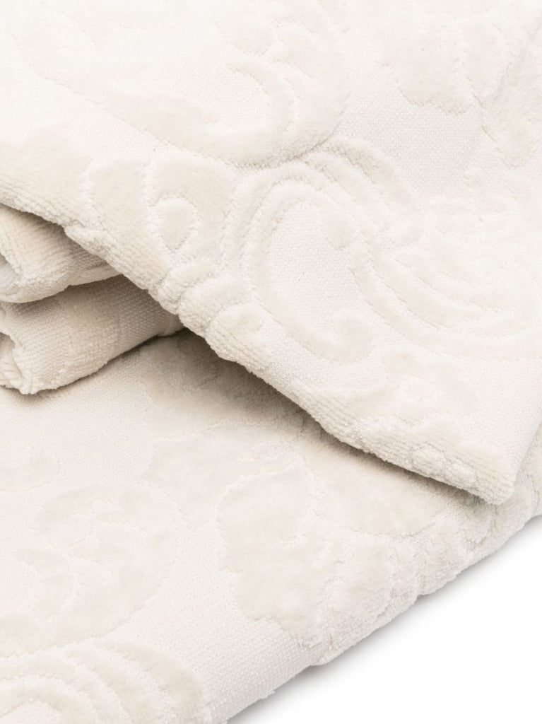 Neutral Logo-jacquard Cotton Towel Set
