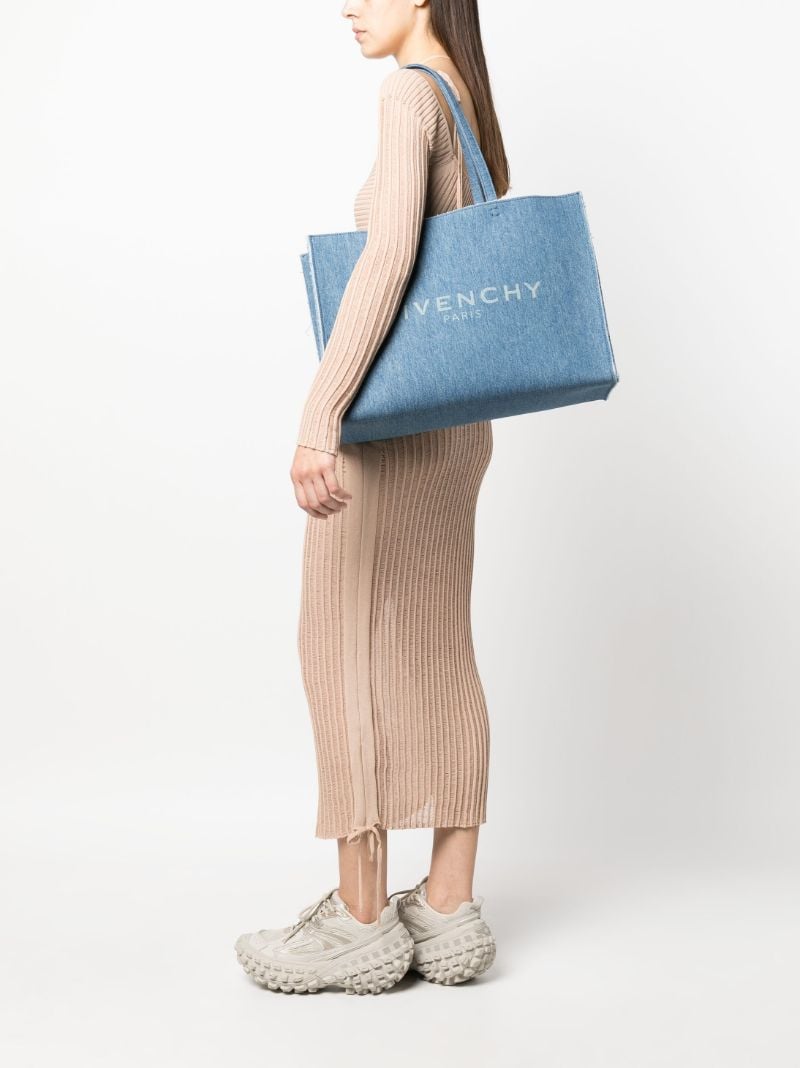 Blue G-tote Denim Tote Bag