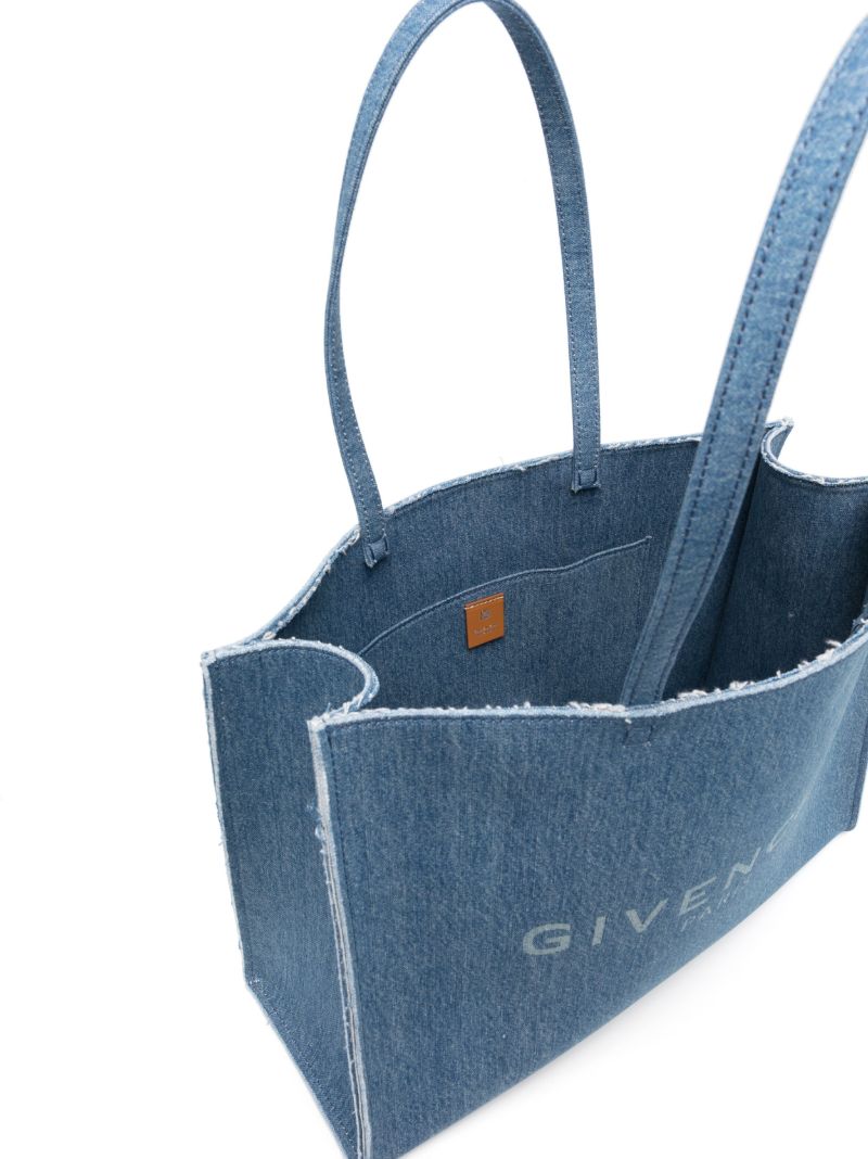 Blue G-tote Denim Tote Bag