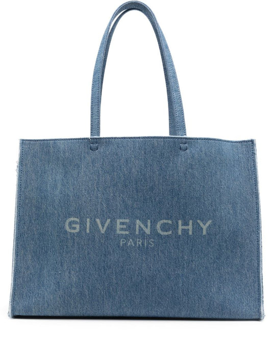 Blue G-tote Denim Tote Bag