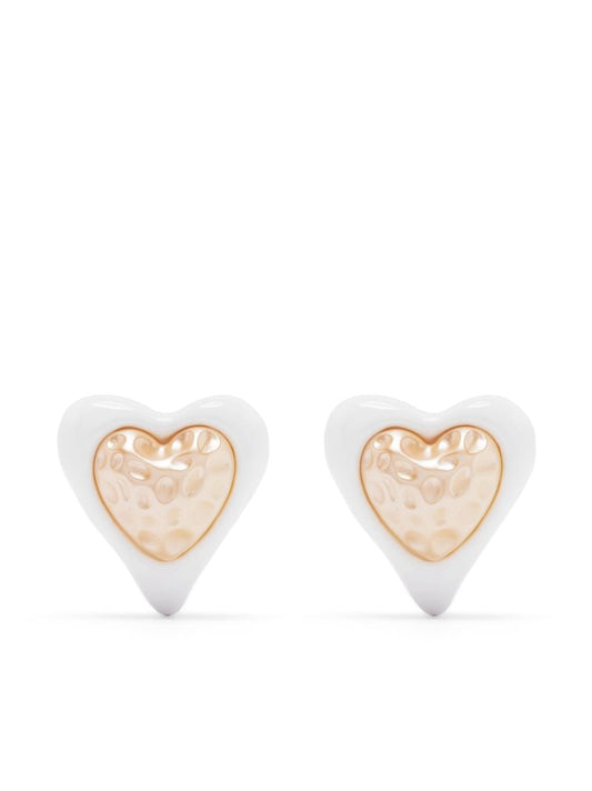 Gold-tone Heart Stud Earrings