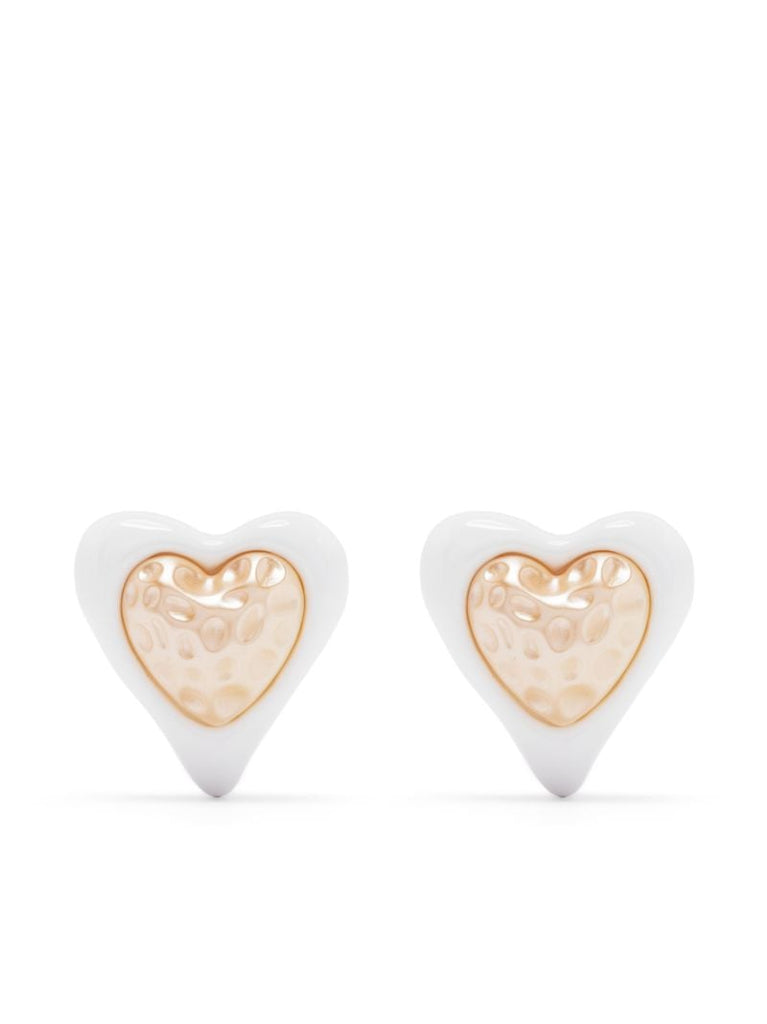 Gold-tone Heart Stud Earrings