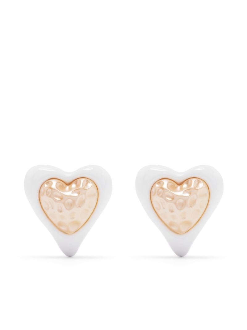 Gold-tone Heart Stud Earrings