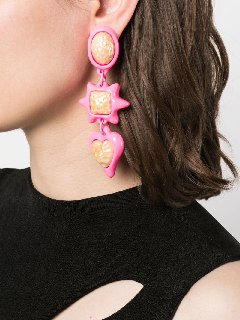 Gold-tone Foxy Brown Drop Earrings